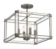 Minka 3859-756 - Langen Square - 4 Light Semi Flush