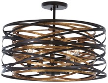Minka 4671-111 - Vortic Flow - 5 Light Semi Flush (Convertible to Pendant)