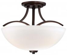 Minka 4962-284 - Overland Park - 3 Light Semi Flush