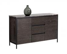 Sunpan 104633 - Stamos Sideboard - Black - Grey Marble / Charcoal Grey