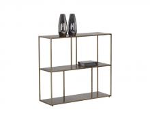 Sunpan 106602 - Eiffel Low Bookcase - Medium - Antique Brass