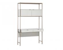 Sunpan 107643 - Ambrose Modular Wall Desk - Champagne Gold - Cream