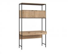 Sunpan 108795 - Ambrose Modular Wall Desk - Rustic Oak - Black