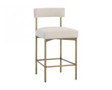 Sunpan 109135 - Seneca Counter Stool - Antique Brass - Danny Ivory