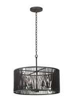 Kalco 507541BI - Morre 21 Inch Semi Flush/Convertible Pendant