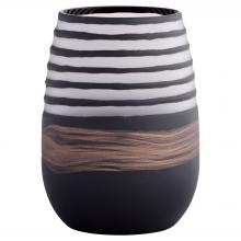 Cyan Designs 12096 - Midnight Road Vase | Black | Clear | Copper | Large