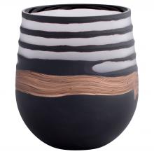Cyan Designs 12097 - Midnight Road Vase | Black | Clear | Copper | Medium