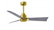 Matthews Fan Company AK-BRBR-BW-42 - Alessandra-42" Three Blade Transitional Ceiling Fan-Brushed Brass Finish-Barn Wood Tone Blades