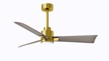 Matthews Fan Company AKLK-BRBR-GA-42 - Alessandra-42" Three Blade Transitional Ceiling Fan-5CCT Integrated LED-Brushed Brass Finish
