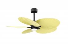 Matthews Fan Company AKTPLK-BK-YE - Alessandra Tropical-Five Blade Ceiling Fan-5CCT Integrated LED-Matte Black Finish