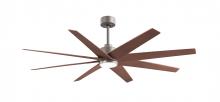Matthews Fan Company ANLK-BN-WN-64 - Ariella-Eight Blade Ceiling Fan-5CCT Integrated LED-Brushed Nickel Finish-Walnut Tone Blades