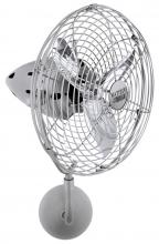 Matthews Fan Company BP-BN-MTL-DAMP - Bruna Parede - Directional Wall Fan - Brushed Nickel Finish - Metal Blades
