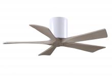 Matthews Fan Company IR5H-WH-GA-42 - Irene-5H - 42" Five Blade Flush Mount Paddle Fan - Gloss White Finish - Gray Ash Tone Blades