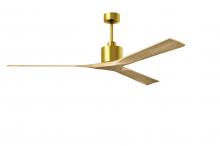 Matthews Fan Company NKXL-BRBR-LM-72 - Nan XL - 72" Ceiling Fan - Brushed Brass Finish - Light Maple Tone Blades