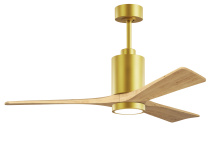 Matthews Fan Company PA3-BRBR-LM-52 - Patricia-3-52" Three Blade Ceiling Fan-5CCT Integrated LED-Brushed Brass Finish
