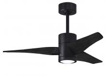 Matthews Fan Company SJ-BK-BK-42 - Super Janet - 42" Ceiling Fan - Integrated LED - Matte Black Finish - Matte Black Blades