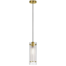 Dainolite 22152-CF-AGB - 1LT Incandescent Pendant, AGB with CLR/FR Glass