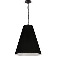 Dainolite ANA-M-MB-797 - 1LT Anaya Medium Pendant, MB w/ BK Shade