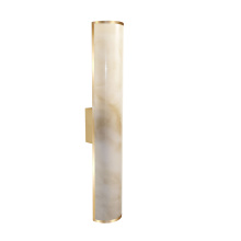 Dainolite NNA-2619LEDW-AGB-ALB - 19W Wall Sconce, Aged Brass w/ Marble Alabaster Shade
