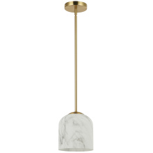 Dainolite PRC-71P-AGB - 1LT Pendant, AGB w/ Alabaster Glass