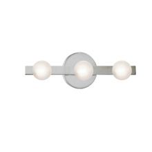 Dainolite RAL-163W-PC - 3LT Vanity, PC w/ Frosted Glass