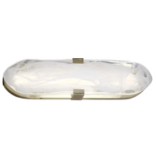 Dainolite WLA-1620LEDW-AGB - 20W Wall Sconce Aged Brass with Alabaster Glass