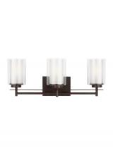 Generation Lighting 4437303-710 - Elmwood Park traditional 3-light indoor dimmable bath vanity wall sconce in bronze finish with satin