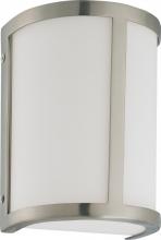Nuvo 60/2868 - Odeon; 1 Light; Wall Sconce with Satin White Glass; Brushed Nickel Finish