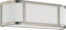 Nuvo 60/2871 - Odeon; 2 Light; Wall Sconce with Satin White Glass; Brushed Nickel Finish