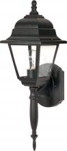 Nuvo 60/3455 - Briton; 1 Light; 18 in.; Wall Lantern with Clear Seed Glass; Color retail packaging; Textured Black