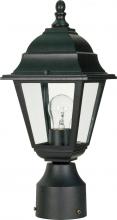Nuvo 60/3456 - Briton; 1 Light; 14 in.; Post Lantern with Clear Glass; Color retail packaging; Textured Black