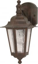Nuvo 60/3474 - Cornerstone; 1 Light; 13 in.; Wall Lantern; Arm Down with Clear Seed Glass; Color retail packaging;
