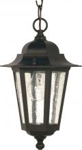 Nuvo 60/3476 - Cornerstone; 1 Light; 13 in.; Hanging Lantern with Clear Seed Glass; Color retail packaging;