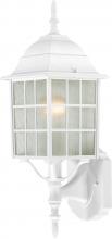 Nuvo 60/3477 - Adams; 1 Light; 18 in.; Outdoor Wall with Frosted Glass; Color retail packaging; White Finish