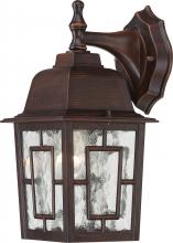 Nuvo 60/3485 - Banyan; 1 Light; 12 in.; Outdoor Wall with Clear Water Glass; Color retail packaging; Rustic Bronze
