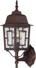 Nuvo 60/3488 - Banyan; 1 Light; 17 in.; Outdoor Wall with Clear Water Glass; Color retail packaging; Rustic Bronze