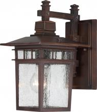 Nuvo 60/3492 - Cove Neck; 1 Light; 12 in.; Outdoor Lantern with Clear Seed Glass; Color retail packaging; Rustic