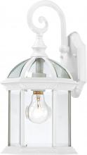 Nuvo 60/3494 - Boxwood; 1 Light; 15 in.; Outdoor Wall with Clear Seed Glass; Color retail packaging; White Finish