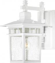 Nuvo 60/4957 - Cove Neck; 1 Light; 14 in.; Outdoor Lantern with Clear Seed Glass; White Finish