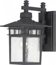 Nuvo 60/4959 - Cove Neck; 1 Light; 14 in.; Outdoor Lantern with Clear Seed Glass; Textured Black Finish