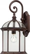 Nuvo 60/4965 - Boxwood; 1 Light; 19 in.; Outdoor Wall with Clear Beveled Glass; Rustic Bronze Finish