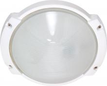 Nuvo 60/516 - 1 Light; 11 in.; Oblong Round Bulk Head; Die Cast Bulk Head; Semi Gloss White Finish