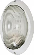Nuvo 60/526 - 1 Light; 11 in.; Large Oval Bulk Head; Die Cast Bulk Head; Semi Gloss White Finish