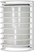 Nuvo 60/532 - 1 Light; 10 in.; Rectangle Cage Bulk Head; Die Cast Bulk Head; Semi Gloss White Finish