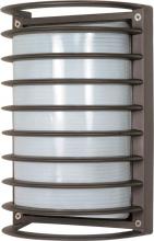 Nuvo 60/533 - 1 Light; 10 in.; Rectangle Cage Bulk Head; Die Cast Bulk Head; Architectural Bronze Finish