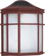 Nuvo 60/538 - 1 Light; 10 in.; Cage Lantern Wall Fixture; Die Cast; Linen Acrylic Lens; Old Bronze Finish