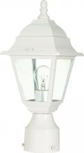 Nuvo 60/546 - Briton; 1 Light; 14 in.; Post Lantern with Clear Glass; White Finish