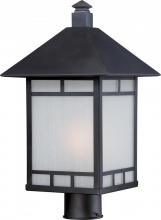 Nuvo 60/5605 - Drexel; 1 Light; Outdoor Post Fixture with Frosted Seed Glass; Stone Black Finish