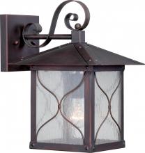 Nuvo 60/5612 - Vega; 1 Light; 9 in.; Outdoor Wall Fixture with Clear Seed Glass; Classic Bronze Finish