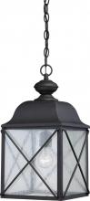 Nuvo 60/5624 - Wingate; 1 Light; Outdoor Hanging Fixture with Clear Seed Glass; Textured Black Finish